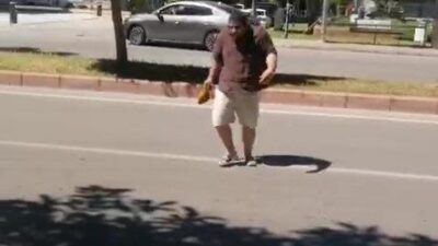 Bayram tatili için Antalya’ya gelen bir vatandaş oteline döndüğü sırada