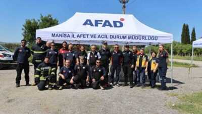 Manisa’nın Alaşehir ilçesinde, olabilecek afetlere karşı hazırlık seviyesini artırmak amacıyla