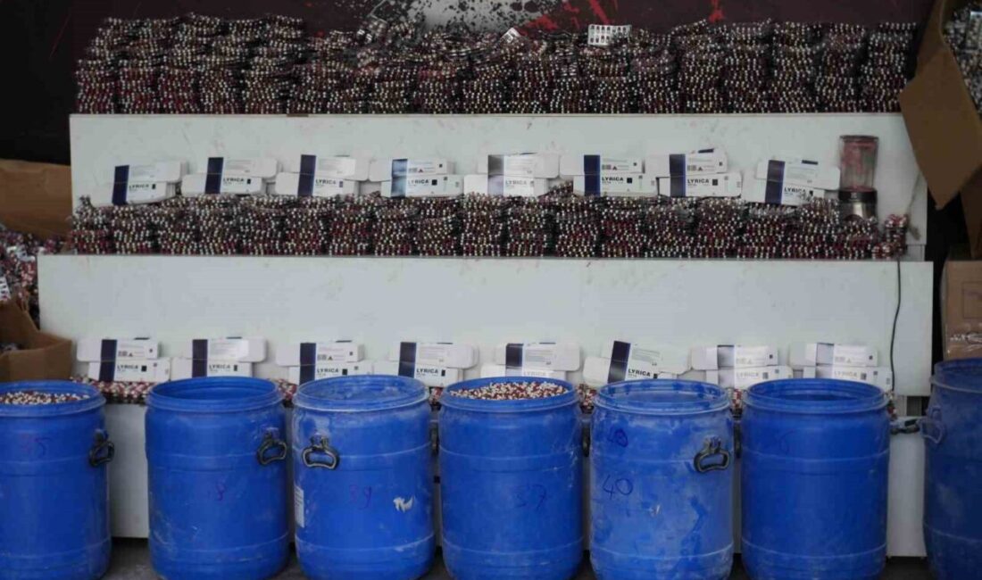 Kocaeli’de düzenlenen uyuşturucu operasyonunda 1 milyon 700 bin sentetik ecza