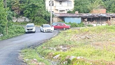 Zonguldak’ın Devrek ilçesinde yağışlar nedeniyle derelerdeki su seviyesinin yükseldiği Yeşilköy,