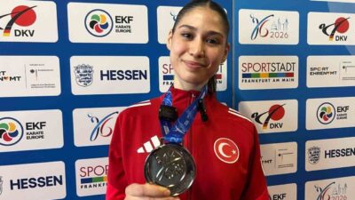 Almanya’nın Frankfurt kentinde düzenlenen Büyükler Avrupa Karate Şampiyonası’nı kadın kumite