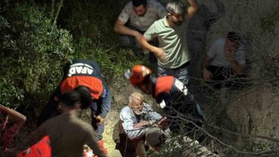 Hatay’da kayıp olarak Alzheimer hastası yaşlı adam AFAD ekiplerinin çalışmasıyla
