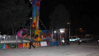 Amasya’da lunaparkta ranger olarak bilinen oyun aleti kabininin başına çarpması
