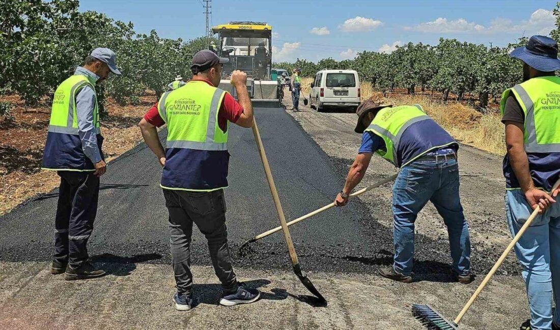 Gaziantep Büyükşehir Belediyesi Fen İşleri Daire Başkanlığı ekipleri, Araban ilçesine