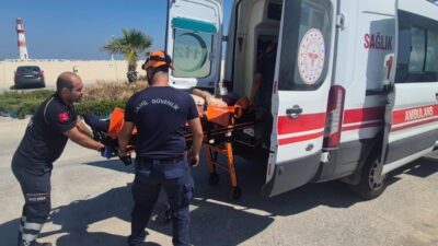 Aydın’ın Didim ilçesinde sahil güvenlik ekipleri bir şahsın tıbbi tahliyesini