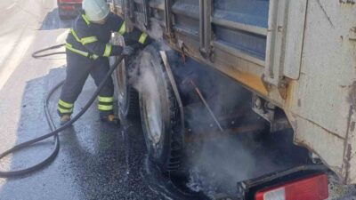 Kırklareli’nin Babaeski ilçesine bağlı Alpullu Kavşağı mevkiinde seyir halindeki bir
