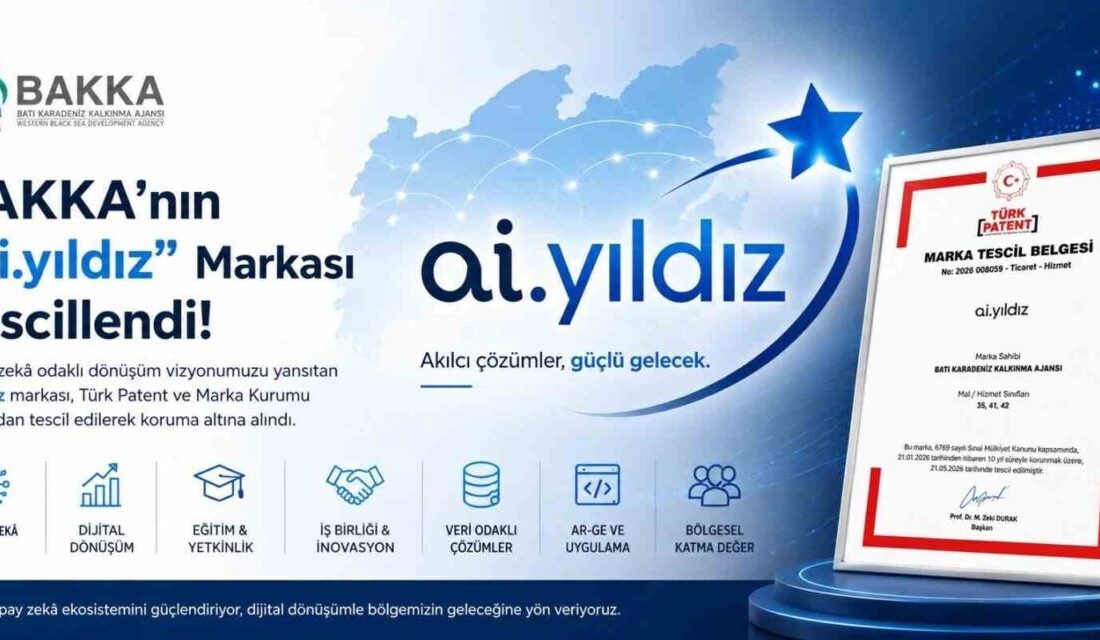 Batı Karadeniz Kalkınma Ajansı’nın (BAKKA) “ai.yıldız” isimli markası Türk Patent