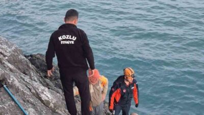 Zonguldak’ın Kozlu ilçesinde balık tutmak için çıktığı kayalıklardan düşerek yaralanan