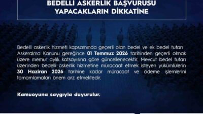 Milli Savunma Bakanlığı (MSB), bedelli askerlik başvurusu yapacaklara uyarıda bulunarak,