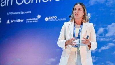 UFI Avrupa Konferansı kapsamında Fuar İzmir’de katılımcılarla buluşan Bengisu Avcı,