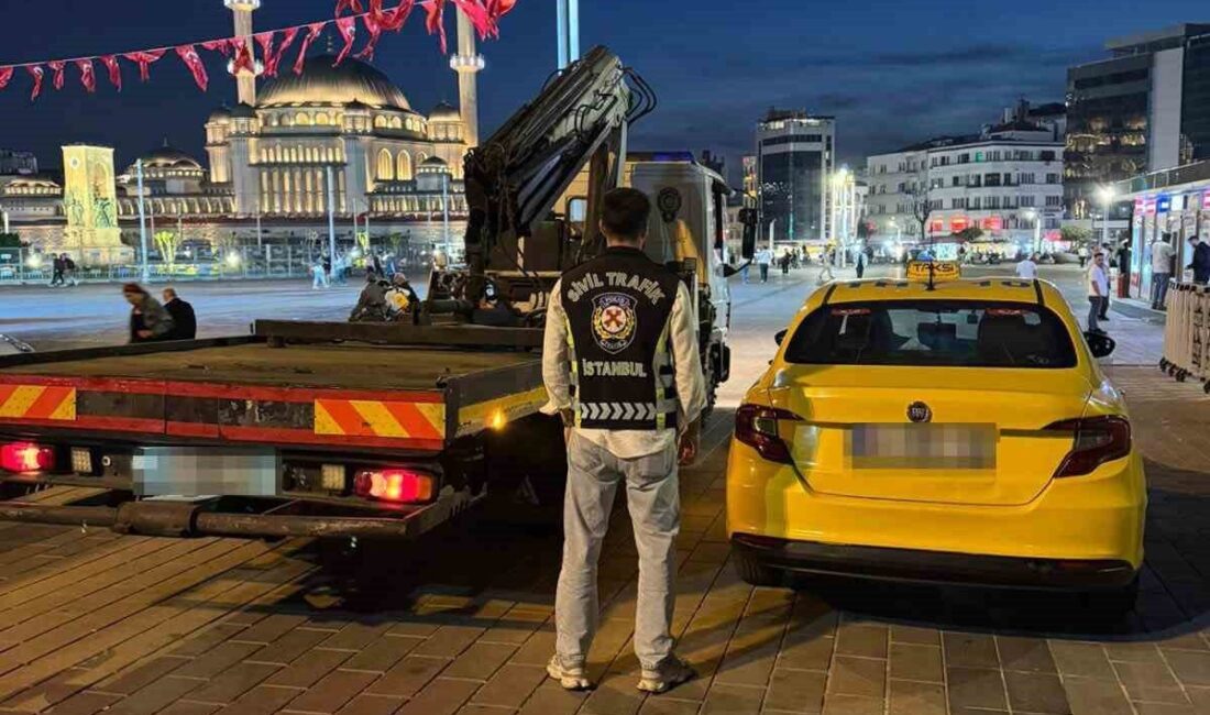 Beyoğlu’nda bir taksi şoförü, turist yolcuyu aracına aldıktan sonra taksimetreyi