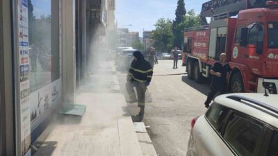 Edirne’nin Keşan ilçesinde bir apartmanın bodrum katındaki saunada çıkan yangında
