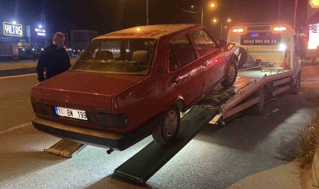 Bolu’da polis ekiplerinin ‘dur’ ihtarına uymayarak 2 kilometre kaçan sürücü