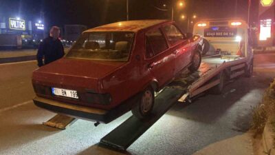 Bolu’da polis ekiplerinin ‘dur’ ihtarına uymayarak 2 kilometre kaçan sürücü