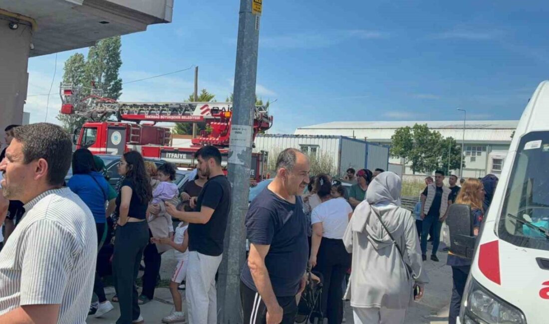 Tekirdağ’ın Çerkezköy ilçesinde bir apartman dairesinde çıkan yangın paniğe sebep