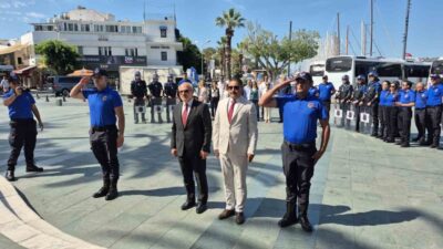 Muğla’nın Bodrum ilçesinde Ceza İnfaz Personeli Günü kutlamaları kapsamında tören