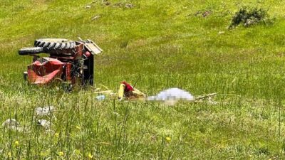 Çorum’un Osmancık ilçesinde meydana gelen traktör kazasında 56 yaşındaki sürücü