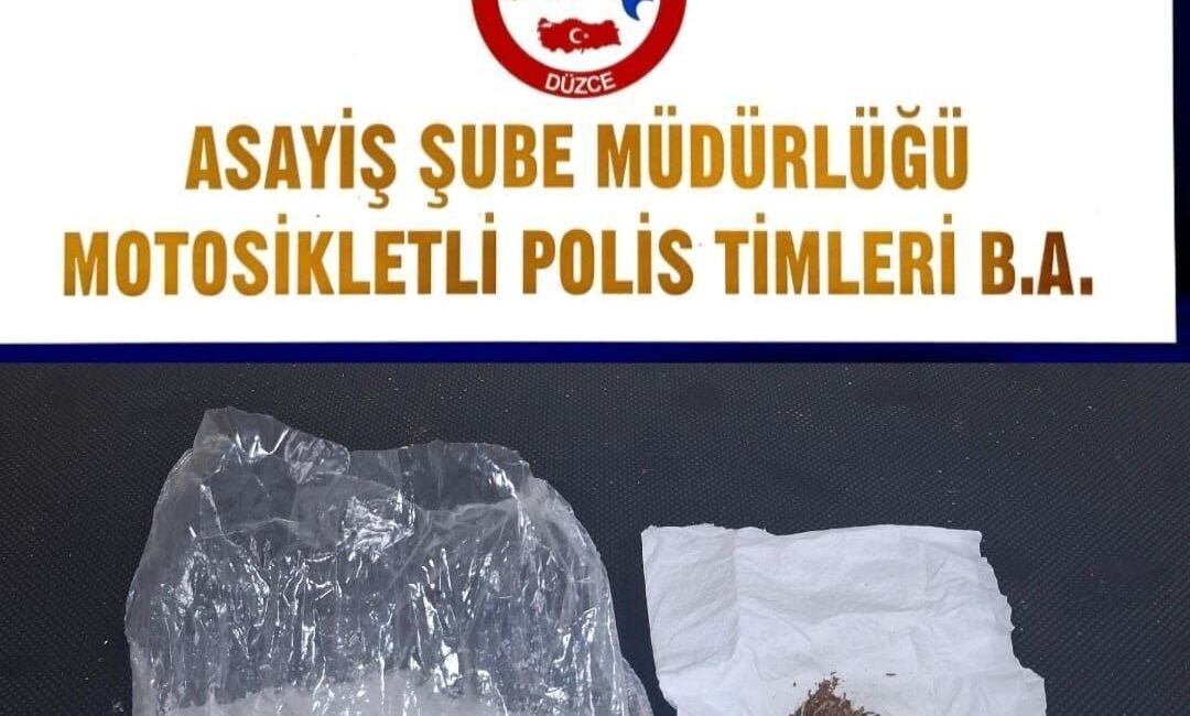 DÜZCE (İHA) – Düzce’de polis ekipleri tarafından yapılan çalışmada metamfetamin