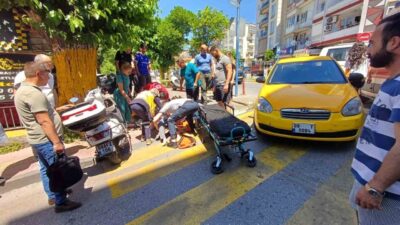 Aydın’ın Efeler ilçesinde ticari taksinin yayaya çarpması sonucu meydana gelen