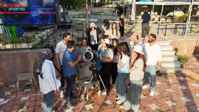 Kahramanmaraş’ta düzenlenen Astronomi ve Gökyüzü Gözlem Şenliği, öğrenciler ve vatandaşları