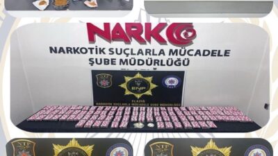 Elazığ’da polis ekiplerinin uyuşturucuyla mücadele kapsamında son bir hafta içerisinde