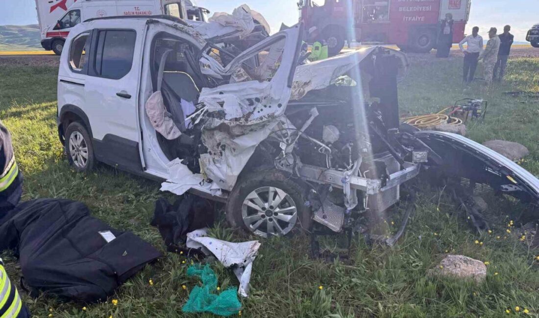 Erzurum’da sürücüsünün kontrolünü kaybettiği hafif ticari aracın takla atması sonucu