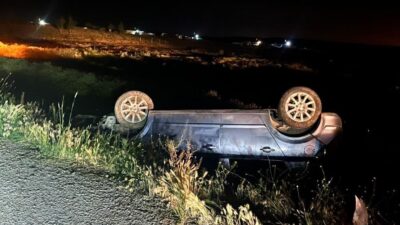 Eskişehir’de sürücüsünün kontrolünden çıkan araç takla atarken, kazada 1 kişi