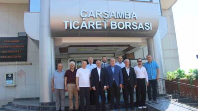 Samsun Çarşamba Ticaret Borsası’nda gerçekleştirilen ziyarette, ilçe ekonomisi, tarımsal faaliyetler
