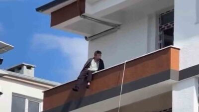 Iğdır’da bir inşaatın 4. katına çıkan şahıs, polis ekiplerinin uzun