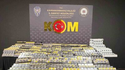 Kahramanmaraş’ta polis ekiplerince düzenlenen üç ayrı operasyonda 149 bin 200
