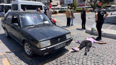 Aydın’ın Efeler ilçesinde yolun karşısına geçmek isteyen kadın, otomobilin çarpması