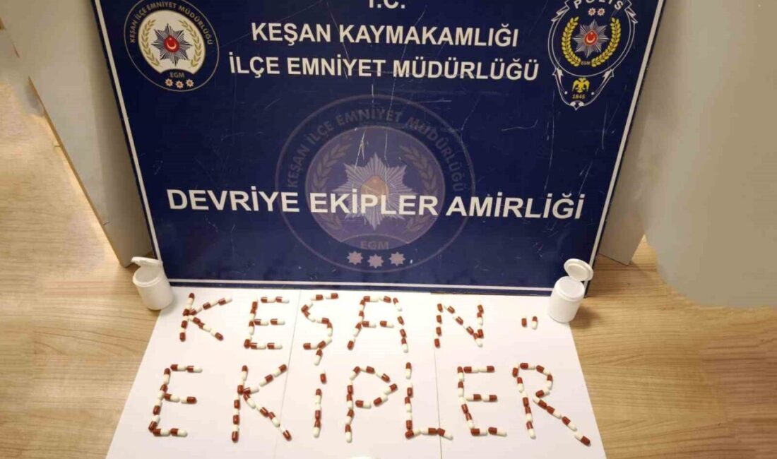 Edirne’nin Keşan ilçesinde, Emniyet Müdürlüğü ekipleri, bir evde yaptıkları aramada,