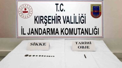 KIRŞEHİR (İHA) – Kırşehir’de jandarma ekipleri tarafından durdurulan araçta tarihi