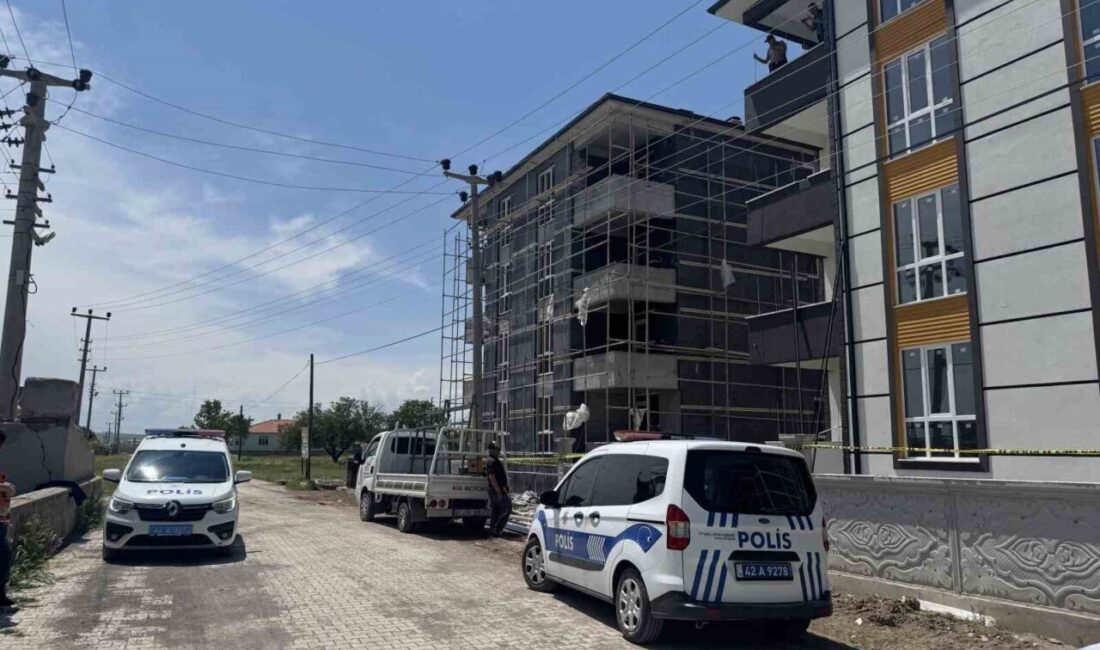 Konya’nın Kulu ilçesinde inşaatta çalışan işçi, elektrik akımına kapıldıktan sonra
