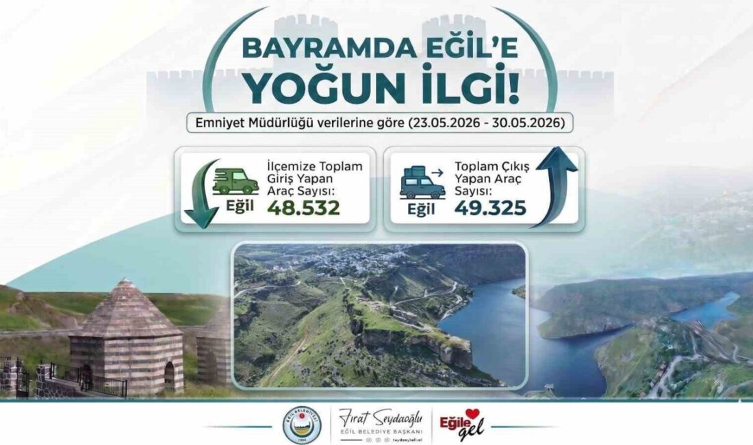 Diyarbakır’ın Eğil ilçesini Kurban Bayramı’nda binlerce kişi ziyaret etti. Bayram