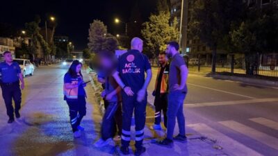 Adıyaman’da ayakta durmakta güçlük çeken ve karayoluna çıkan bir şahıs