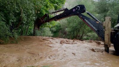 Malatya’nın Arapgir ilçesinde etkili olan sağanak yağışın ardından Kayaarası Kanyonu
