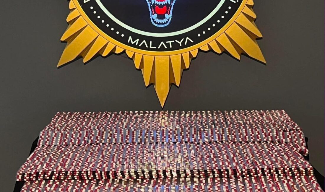 Malatya’da narkotik ekiplerince bir takside yapılan aramada 28 bin 630
