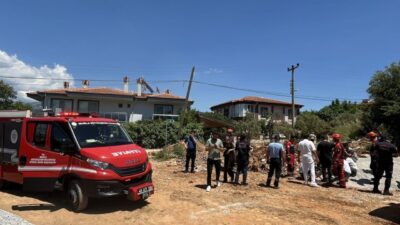 Muğla’nın Menteşe ilçesi Yeniköy Mahallesi’nde altyapı çalışması sırasında meydana gelen