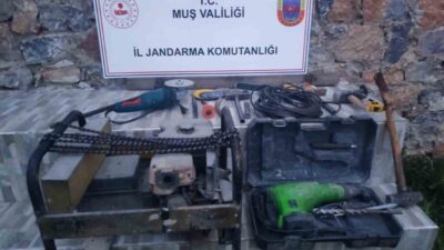 Muş’ta jandarma ekiplerince düzenlenen operasyonda kaçak kazı yaptığı değerlendirilen 3