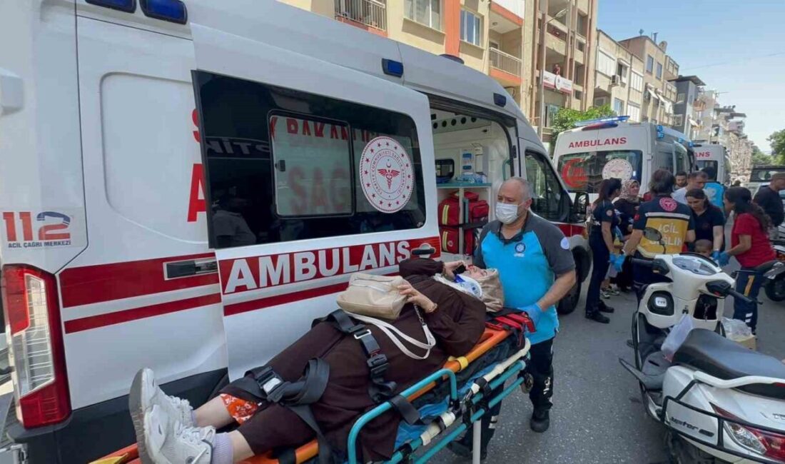 Aydın’ın Nazilli ilçesinde yaya geçidinden geçen anne ve 3 çocuğa