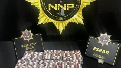 Niğde’de polis ekipleri tarafından yapılan çalışmalarda çeşitli uyuşturucu madde ele