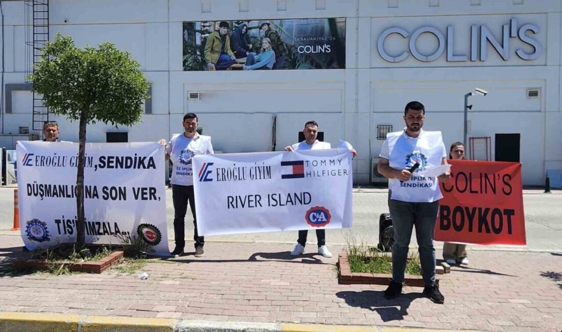 Öz İplik İş Sendikası’nın Türkiye genelinde eş zamanlı olarak gerçekleştirdiği
