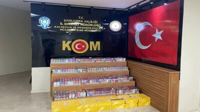 Şanlıurfa’da düzenlenen operasyonda 1,5 milyon TL değerinde kaçak sigara ve