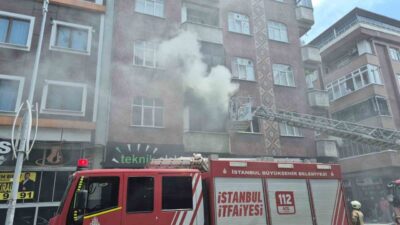 İstanbul’un Sultangazi ilçesinde bir dairede çıkan yangın mahallede korku ve