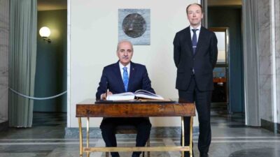 TBMM Başkanı Numan Kurtulmuş, resmi ziyaret gerçekleştirdiği Helsinki’de Finlandiya Parlamentosu