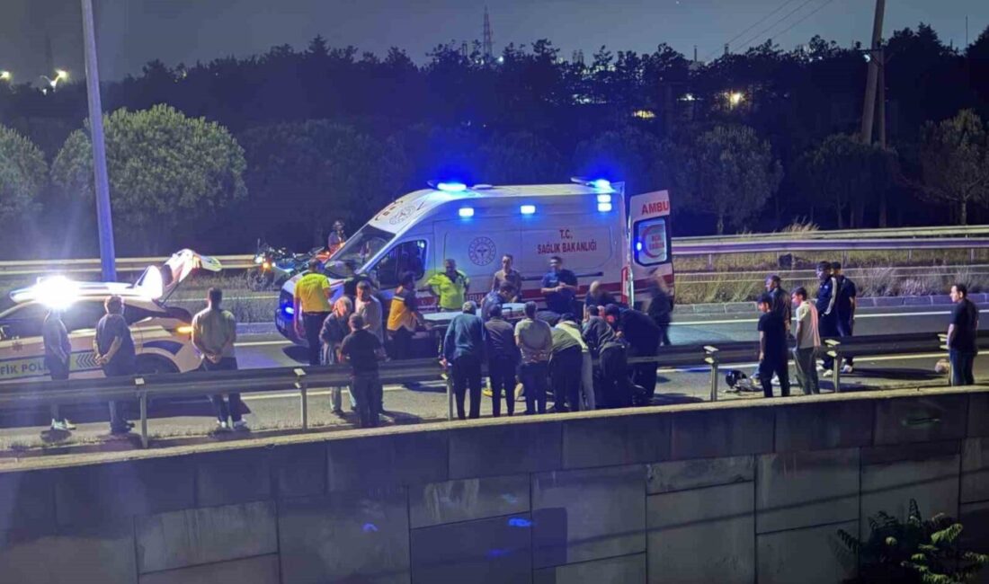 Tekirdağ’ın Kapaklı ilçesinde otomobil ile motosikletin çarpışması sonucu meydana gelen