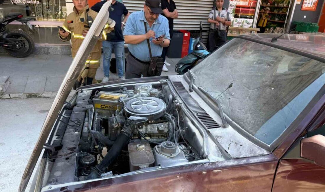 Isparta’nın Yalvaç ilçesinde seyir halindeki otomobilde çıkan yangın, sürücü ve