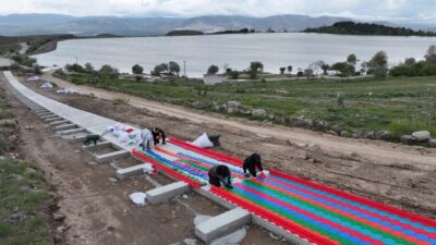 Niğde Belediyesi tarafından Gebere Mesire Alanı’nda yapımı sürdürülen 285 metrelik