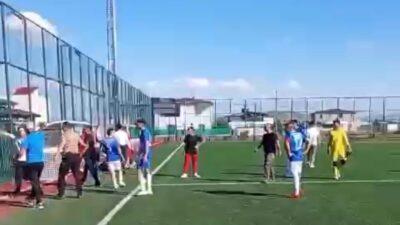 Kahramanmaraş’ın Türkoğlu ilçesinde oynanan 2. Amatör Lig şampiyonluk maçının ardından